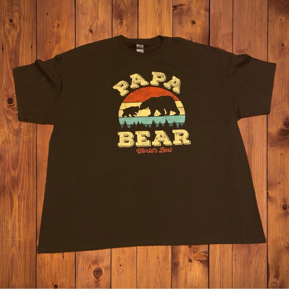 Fathers Day Worlds Greatest Papa Dad Bear Logo Shirt Celebration Gift Cub Daddy - Picture 1 of 7